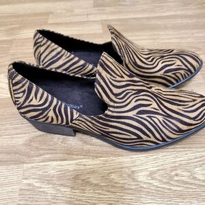 Pierre Dumas May Tiger Ankle Boots Women's Size 10 Brown And Black